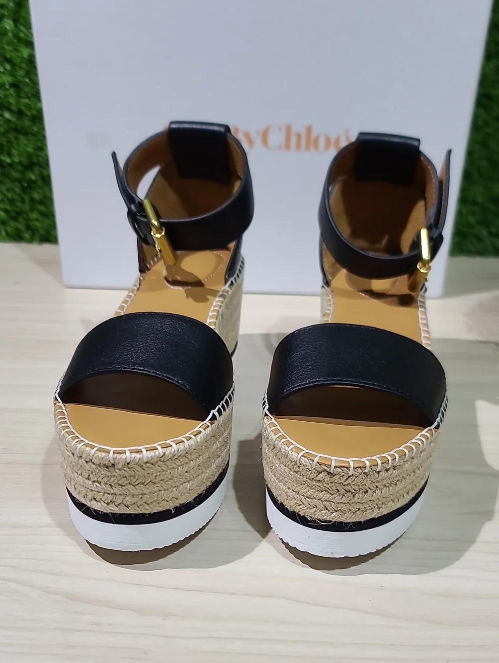 See By Chlo'e Glyn Espadrilles Sandals / Black US 37 (Women's 7) New